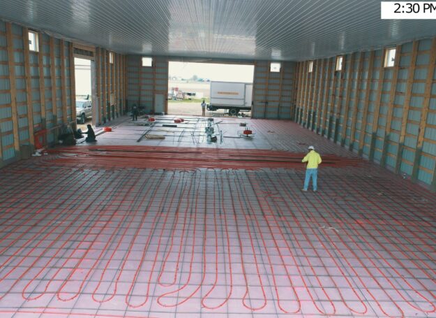 radiant floor heat system installation
