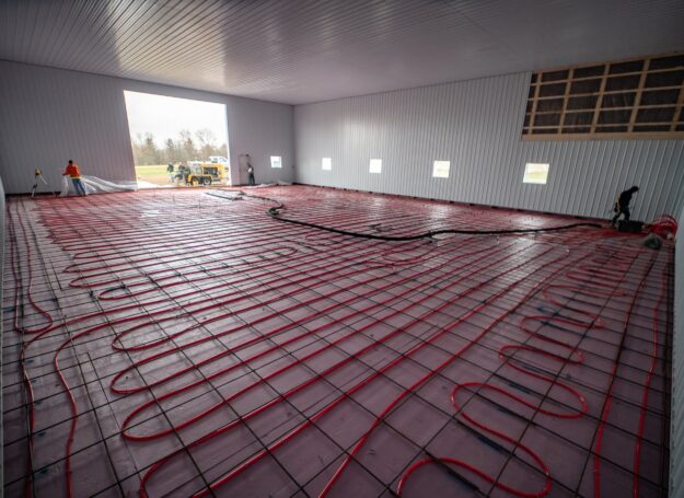 radiant floor heat system installation