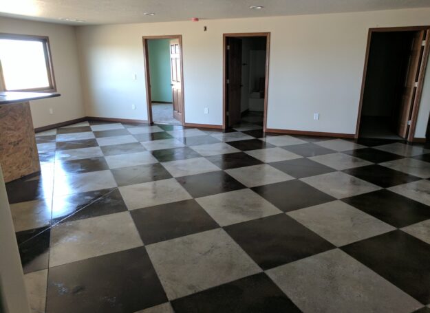 stained decorative concrete floor